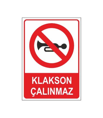 Klakson Çalınmaz Levhası