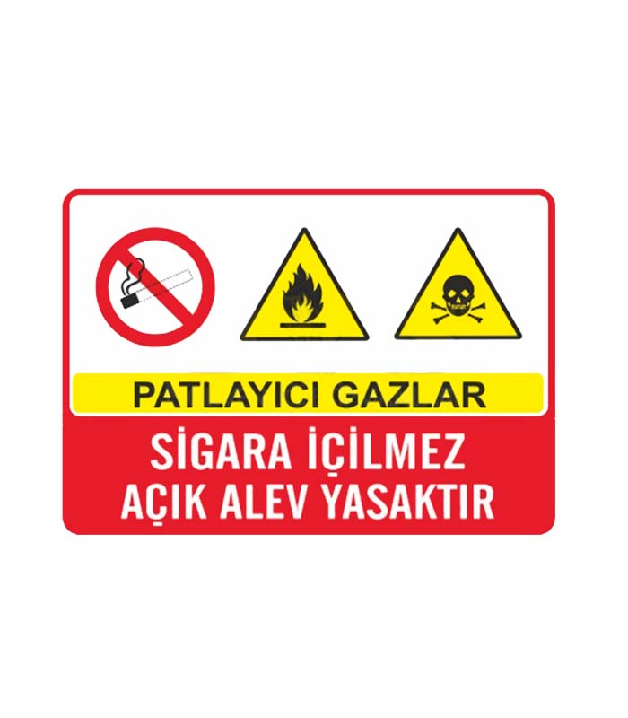 Kutup Patlayıcı Gazlar Sigara İçilmez Açık Alev Yasaktır 800