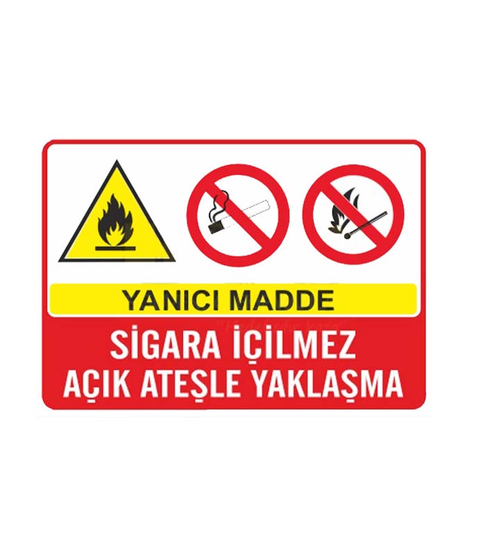 Kutup Yanıcı Madde Sigara İçilmez Açık Ateşle Yaklaşma 800
