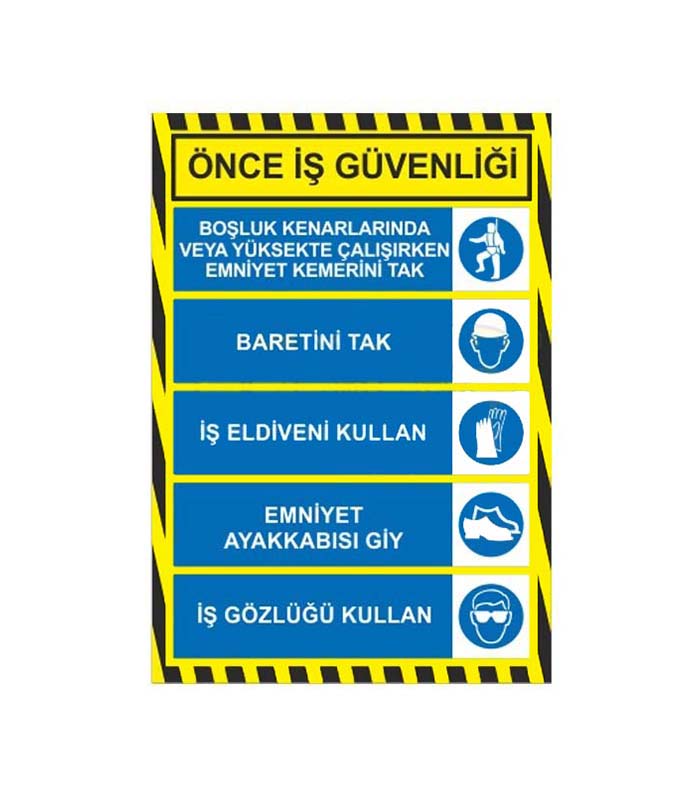 Önce İş Güvenliği Levhası 2 kopya 3