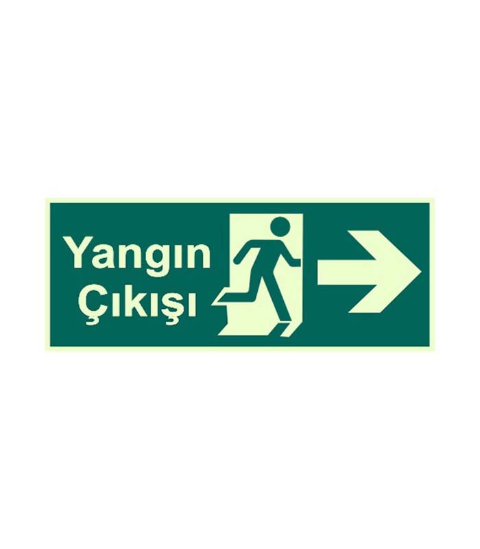 Yangın Çıkışı Levhası Fotolümen Sağ Ok kopya 5