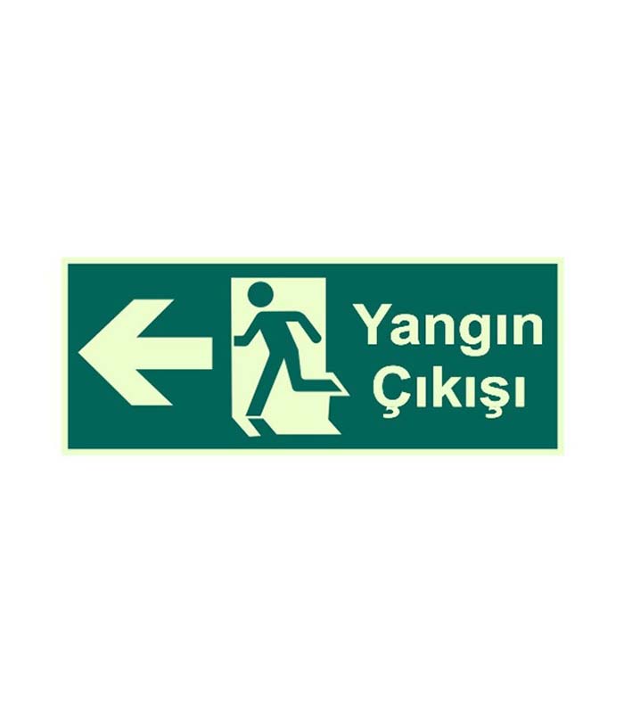Yangın Çıkışı Levhası Fotolümen Sol Ok kopya 5