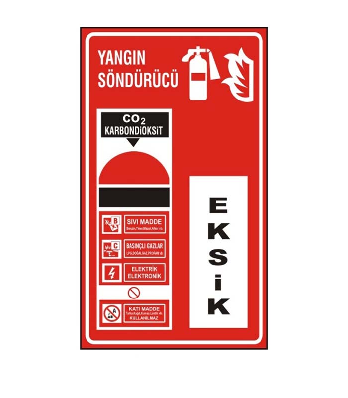 Yangın Söndürücü Co2 Karbondioksit Levhası kopya 4